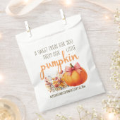 リトルカボチャ甘いトリートベビーシャワー フェイバーバッグ (クリップ留めされた状態)
