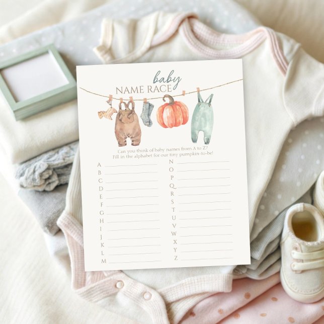 リトルカボチャ男の子の服ベビー名レースゲーム (クリエイターアップロード済み)