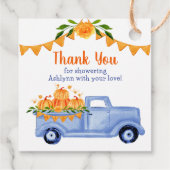 リトルカボチャ男の子の赤ちゃんシャワーありがとう フェイバータグ (裏面)