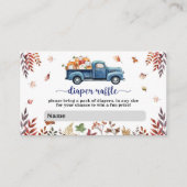 リトルカボチャ男の子の赤ちゃんシャワーおむつラッフル エンクロージャーカード (正面)