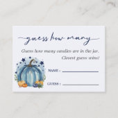 リトルカボチャ男の子の赤ちゃんシャワーはいくつかを推測 エンクロージャーカード (正面)