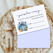 リトルカボチャ男の子の赤ちゃんシャワーはいくつかを推測 エンクロージャーカード