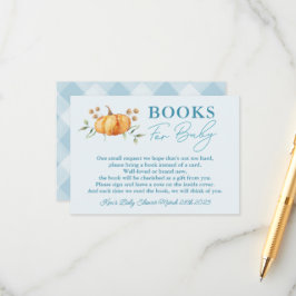 リトルカボチャ男の子の赤ちゃんシャワー本ベビー エンクロージャーカード