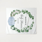 リトルカボチャ男の子の赤ちゃんシャワー背景 タペストリー (正面(横))