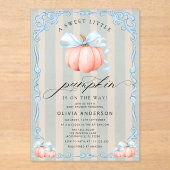 リトルカボチャ男の子の赤ちゃんシャワー アクリル招待状 (正面)