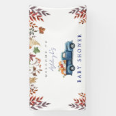 リトルカボチャ男の子ベイビーシャワーバナー 横断幕 (縦)