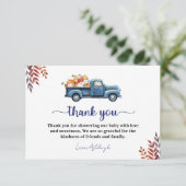リトルカボチャ男の子ベビーシャワーサンキューカード サンキューカード (スタンド正面)