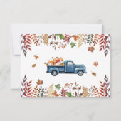 リトルカボチャ男の子ベビーシャワーサンキューカード サンキューカード (裏面)