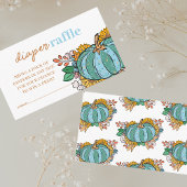 リトルカボチャ男の赤ちゃんおむつラッフルベビーシャワー エンクロージャーカード