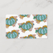 リトルカボチャ男の赤ちゃんおむつラッフルベビーシャワー エンクロージャーカード (裏面)