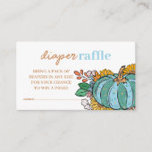 リトルカボチャ男の赤ちゃんおむつラッフルベビーシャワー エンクロージャーカード (正面)