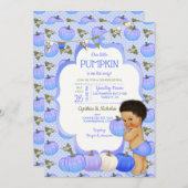 リトルカボチャ男の赤ちゃんシャワーミディアムカーリー 招待状 (正面/裏面)