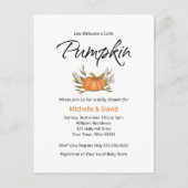 リトルカボチャ男女兼用カップル紅葉 インビテーションポストカード (正面)