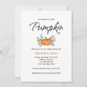 リトルカボチャ男女兼用カップル紅葉 招待状 (正面)