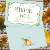 リトルカボチャ男女兼用ベビーシャワー秋 サンキューカード