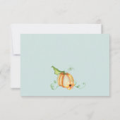 リトルカボチャ男女兼用ベビーシャワー秋 サンキューカード (裏面)