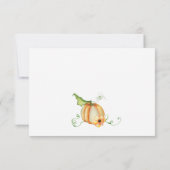 リトルカボチャ男女兼用秋ベビーシャワー サンキューカード (裏面)