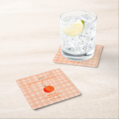 リトルカボチャ男女兼用秋ベビーシャワー スクエアペーパーコースター (インサイチュ)