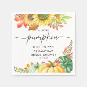 リトルカボチャ男女兼用秋ベビーシャワー スタンダードカクテルナプキン (正面)