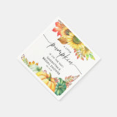 リトルカボチャ男女兼用秋ベビーシャワー スタンダードカクテルナプキン (角)