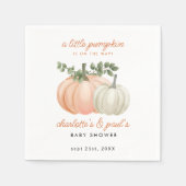 リトルカボチャ男女兼用秋ベビーシャワー スタンダードカクテルナプキン (正面)