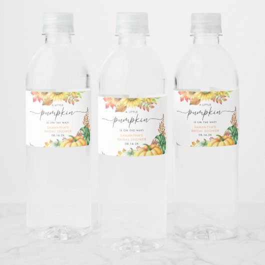 リトルカボチャ男女兼用秋ベビーシャワー ペットボトルラベル (ボトル)