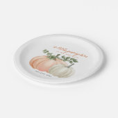 リトルカボチャ男女兼用秋ベビーシャワー ペーパープレート (アングル)