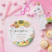 リトルカボチャ男女兼用秋ベビーシャワー ペーパープレート (パーティー)