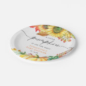 リトルカボチャ男女兼用秋ベビーシャワー ペーパープレート (アングル)