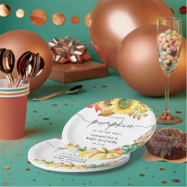 リトルカボチャ男女兼用秋ベビーシャワー ペーパープレート