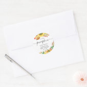 リトルカボチャ男女兼用秋ベビーシャワー ラウンドシール (封筒)