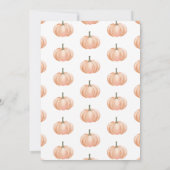 リトルカボチャ男女兼用秋ベビーシャワー 招待状 (裏面)