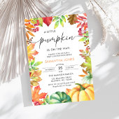 リトルカボチャ男女兼用秋ベビーシャワー 招待状