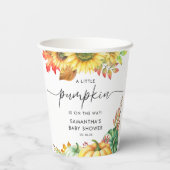 リトルカボチャ男女兼用秋ベビーシャワー 紙コップ (裏面)