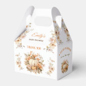 リトルカボチャ白パステルベビーシャワーゲーブル フェイバーボックス (正面サイド)