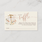 リトルカボチャ秋おむつラッフルベビーシャワー エンクロージャーカード (正面)