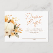 リトルカボチャ秋おむつラッフルベビーシャワー エンクロージャーカード (正面)