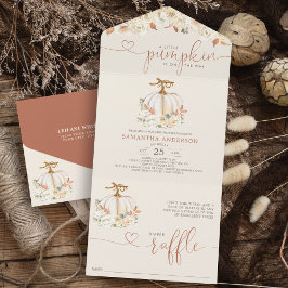 リトルカボチャ秋おむつラッフル オールインワン招待状