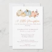 リトルカボチャ秋のフローラベビーシャワー 招待状 (正面)