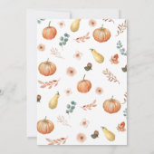 リトルカボチャ秋のベビーシャワー招待状 招待状 (裏面)