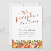 リトルカボチャ秋のベビーシャワー招待状 招待状 (正面)