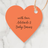 リトルカボチャ秋の収穫秋ベビーシャワー フェイバータグ (裏面)