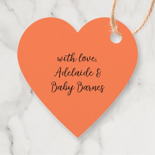 リトルカボチャ秋の収穫秋ベビーシャワー フェイバータグ (裏面)