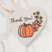 リトルカボチャ秋の収穫秋ベビーシャワー フェイバータグ (正面)