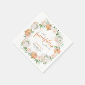 リトルカボチャ秋の水の色金ゴールド赤ちゃんシャワー スタンダードカクテルナプキン (角)