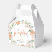 リトルカボチャ秋の水の色金ゴールド赤ちゃんシャワー フェイバーボックス (正面サイド)