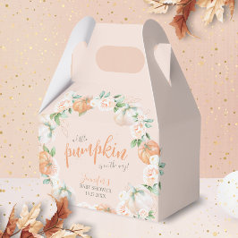 リトルカボチャ秋の水の色金ゴールド赤ちゃんシャワー フェイバーボックス