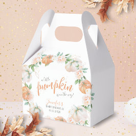 リトルカボチャ秋の水の色金ゴールド赤ちゃんシャワー フェイバーボックス