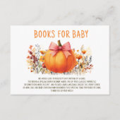 リトルカボチャ秋の花ガールブックスベビー エンクロージャーカード (正面)