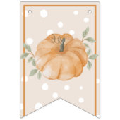 リトルカボチャ秋の葉の秋最初の1番目の誕生日 バンティングフラッグ (第1の旗)